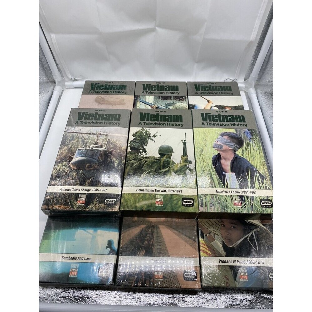 Sony Vietnam A Television History 6 New, 3 Open VHS Tapes Time Life (LOT OF 9)